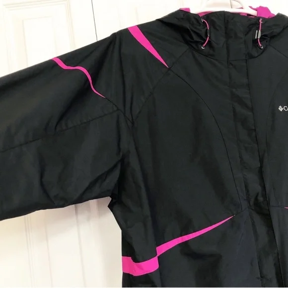 Columbia Women's Black & Hot Pink Interchange Jacket Size 1X - Picture 5 of 15